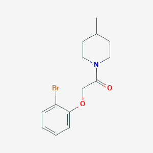 molecular formula C14H18BrNO2 B4940915 1-[(2-bromophenoxy)acetyl]-4-methylpiperidine 