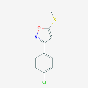 molecular formula C10H8ClNOS B494092 3-(4-Chlorophenyl)-5-(methylthio)isoxazole 