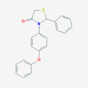molecular formula C21H17NO2S B494096 3-(4-Phenoxyphenyl)-2-phenyl-1,3-thiazolidin-4-one 