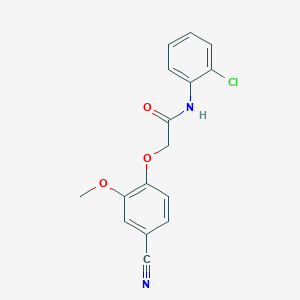 molecular formula C16H13ClN2O3 B4940971 N-(2-chlorophenyl)-2-(4-cyano-2-methoxyphenoxy)acetamide 