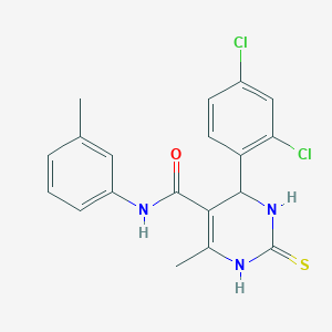 molecular formula C19H17Cl2N3OS B4940973 4-(2,4-dichlorophenyl)-6-methyl-N-(3-methylphenyl)-2-thioxo-1,2,3,4-tetrahydro-5-pyrimidinecarboxamide 
