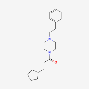 molecular formula C20H30N2O B4940983 1-(3-cyclopentylpropanoyl)-4-(2-phenylethyl)piperazine 