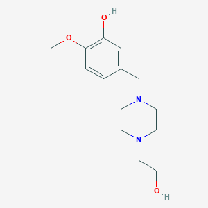 molecular formula C14H22N2O3 B4940987 5-{[4-(2-hydroxyethyl)-1-piperazinyl]methyl}-2-methoxyphenol 