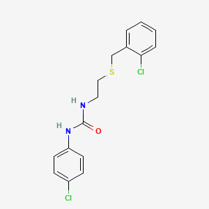 molecular formula C16H16Cl2N2OS B4940996 N-{2-[(2-chlorobenzyl)thio]ethyl}-N'-(4-chlorophenyl)urea 