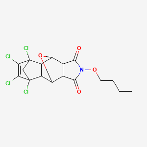 molecular formula C17H17Cl4NO4 B4941010 11-butoxy-3,4,5,6-tetrachloro-14-oxa-11-azapentacyclo[6.5.1.1~3,6~.0~2,7~.0~9,13~]pentadec-4-ene-10,12-dione 