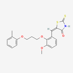 molecular formula C21H21NO4S2 B4941014 5-{3-methoxy-2-[3-(2-methylphenoxy)propoxy]benzylidene}-2-thioxo-1,3-thiazolidin-4-one 