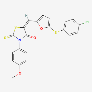 molecular formula C21H14ClNO3S3 B4941027 5-({5-[(4-chlorophenyl)thio]-2-furyl}methylene)-3-(4-methoxyphenyl)-2-thioxo-1,3-thiazolidin-4-one 