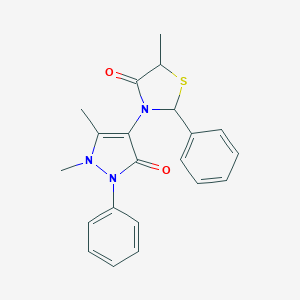 3-(1,5-dimethyl-3-oxo-2-phenyl-2,3-dihydro-1H-pyrazol-4-yl)-5-methyl-2-phenyl-1,3-thiazolidin-4-one