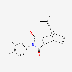 molecular formula C20H21NO2 B4941050 4-(3,4-dimethylphenyl)-10-(1-methylethylidene)-4-azatricyclo[5.2.1.0~2,6~]dec-8-ene-3,5-dione 