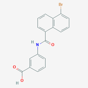 molecular formula C18H12BrNO3 B4941058 3-[(5-bromo-1-naphthoyl)amino]benzoic acid 