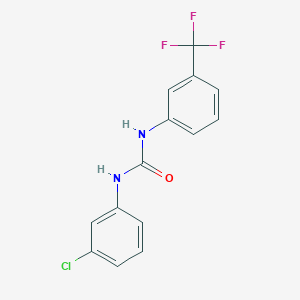 molecular formula C14H10ClF3N2O B4941063 N-(3-chlorophenyl)-N'-[3-(trifluoromethyl)phenyl]urea CAS No. 91286-90-7