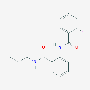 molecular formula C17H17IN2O2 B4941113 2-iodo-N-{2-[(propylamino)carbonyl]phenyl}benzamide 