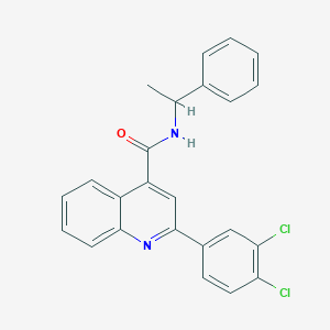 molecular formula C24H18Cl2N2O B4941115 2-(3,4-dichlorophenyl)-N-(1-phenylethyl)-4-quinolinecarboxamide 