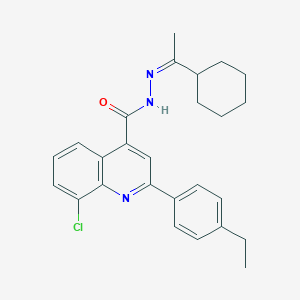molecular formula C26H28ClN3O B4941156 8-chloro-N'-(1-cyclohexylethylidene)-2-(4-ethylphenyl)-4-quinolinecarbohydrazide 