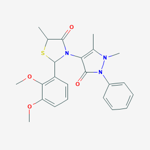 2-(2,3-dimethoxyphenyl)-3-(1,5-dimethyl-3-oxo-2-phenyl-2,3-dihydro-1H-pyrazol-4-yl)-5-methyl-1,3-thiazolidin-4-one