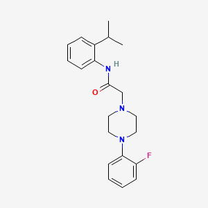 molecular formula C21H26FN3O B4941187 2-[4-(2-fluorophenyl)-1-piperazinyl]-N-(2-isopropylphenyl)acetamide 