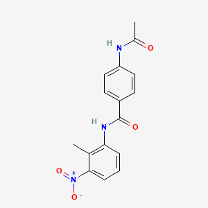 molecular formula C16H15N3O4 B4941210 4-(acetylamino)-N-(2-methyl-3-nitrophenyl)benzamide 