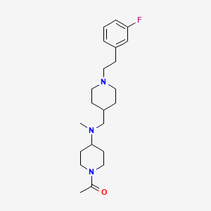 molecular formula C22H34FN3O B4941215 1-acetyl-N-({1-[2-(3-fluorophenyl)ethyl]-4-piperidinyl}methyl)-N-methyl-4-piperidinamine 