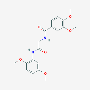 molecular formula C19H22N2O6 B4941217 N-{2-[(2,5-dimethoxyphenyl)amino]-2-oxoethyl}-3,4-dimethoxybenzamide 