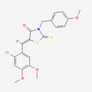 molecular formula C20H18ClNO4S2 B4941231 5-(2-chloro-4,5-dimethoxybenzylidene)-3-(4-methoxybenzyl)-2-thioxo-1,3-thiazolidin-4-one 