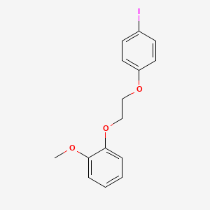 molecular formula C15H15IO3 B4941236 1-[2-(4-iodophenoxy)ethoxy]-2-methoxybenzene 