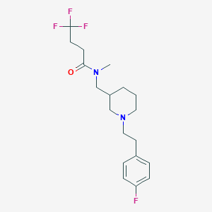 molecular formula C19H26F4N2O B4941267 4,4,4-trifluoro-N-({1-[2-(4-fluorophenyl)ethyl]-3-piperidinyl}methyl)-N-methylbutanamide 