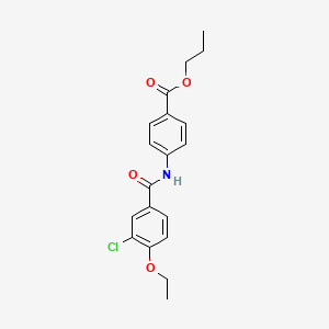 molecular formula C19H20ClNO4 B4941273 propyl 4-[(3-chloro-4-ethoxybenzoyl)amino]benzoate 