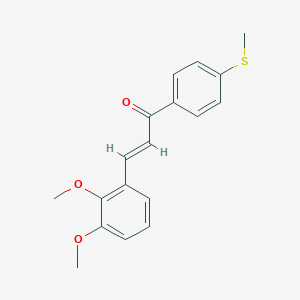 molecular formula C18H18O3S B494128 3-(2,3-Dimethoxyphenyl)-1-[4-(methylsulfanyl)phenyl]-2-propen-1-one 