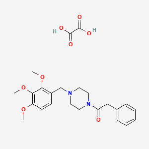 molecular formula C24H30N2O8 B4941289 1-(phenylacetyl)-4-(2,3,4-trimethoxybenzyl)piperazine oxalate 