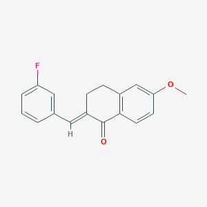 molecular formula C18H15FO2 B4941308 2-(3-fluorobenzylidene)-6-methoxy-3,4-dihydro-1(2H)-naphthalenone 