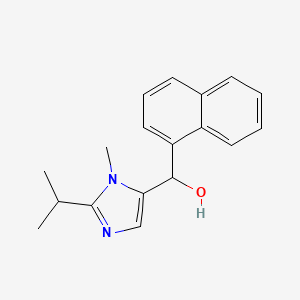 molecular formula C18H20N2O B4941318 (2-isopropyl-1-methyl-1H-imidazol-5-yl)(1-naphthyl)methanol 