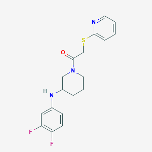 N-(3,4-difluorophenyl)-1-[(2-pyridinylthio)acetyl]-3-piperidinamine