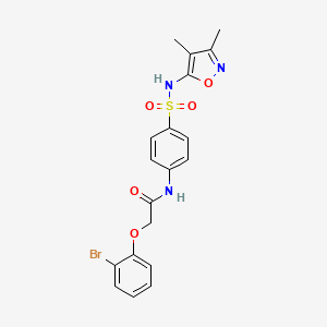 molecular formula C19H18BrN3O5S B4941342 2-(2-bromophenoxy)-N-(4-{[(3,4-dimethyl-5-isoxazolyl)amino]sulfonyl}phenyl)acetamide 