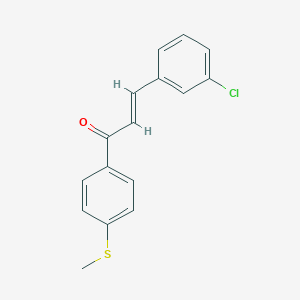molecular formula C16H13ClOS B494135 3-(3-Chlorophenyl)-1-[4-(methylsulfanyl)phenyl]-2-propen-1-one 