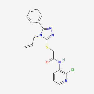 molecular formula C18H16ClN5OS B4941355 2-[(4-allyl-5-phenyl-4H-1,2,4-triazol-3-yl)thio]-N-(2-chloro-3-pyridinyl)acetamide 