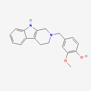 molecular formula C19H20N2O2 B4941437 2-methoxy-4-(1,3,4,9-tetrahydro-2H-beta-carbolin-2-ylmethyl)phenol 