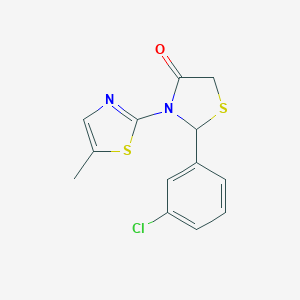 2-(3-Chlorophenyl)-3-(5-methyl-1,3-thiazol-2-yl)-1,3-thiazolidin-4-one