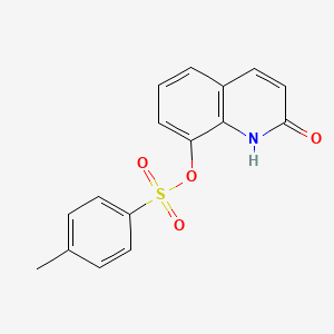 molecular formula C16H13NO4S B4941473 2-oxo-1,2-dihydro-8-quinolinyl 4-methylbenzenesulfonate 