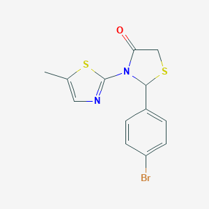 2-(4-Bromophenyl)-3-(5-methyl-1,3-thiazol-2-yl)-1,3-thiazolidin-4-one