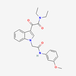 molecular formula C23H25N3O4 B4941523 N,N-diethyl-2-(1-{2-[(3-methoxyphenyl)amino]-2-oxoethyl}-1H-indol-3-yl)-2-oxoacetamide 