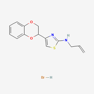 molecular formula C14H15BrN2O2S B4941529 N-allyl-4-(2,3-dihydro-1,4-benzodioxin-2-yl)-1,3-thiazol-2-amine hydrobromide 