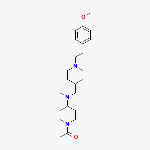 molecular formula C23H37N3O2 B4941540 1-acetyl-N-({1-[2-(4-methoxyphenyl)ethyl]-4-piperidinyl}methyl)-N-methyl-4-piperidinamine 