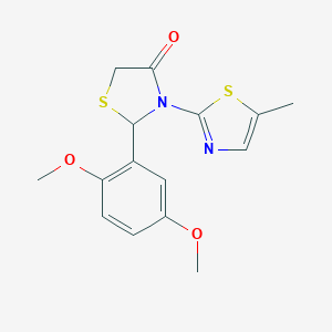 2-(2,5-Dimethoxyphenyl)-3-(5-methyl-1,3-thiazol-2-yl)-1,3-thiazolidin-4-one