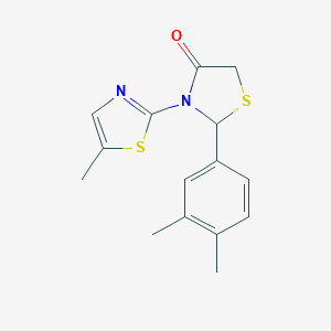 2-(3,4-Dimethylphenyl)-3-(5-methyl-1,3-thiazol-2-yl)-1,3-thiazolidin-4-one