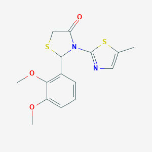 2-(2,3-Dimethoxyphenyl)-3-(5-methyl-1,3-thiazol-2-yl)-1,3-thiazolidin-4-one