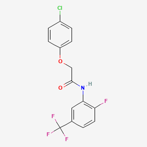 molecular formula C15H10ClF4NO2 B4941570 2-(4-chlorophenoxy)-N-[2-fluoro-5-(trifluoromethyl)phenyl]acetamide 