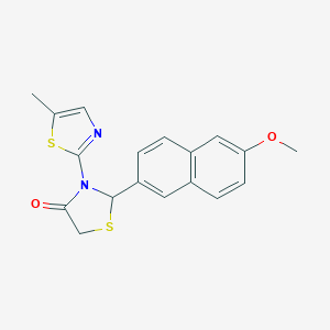 2-(6-Methoxy-2-naphthyl)-3-(5-methyl-1,3-thiazol-2-yl)-1,3-thiazolidin-4-one