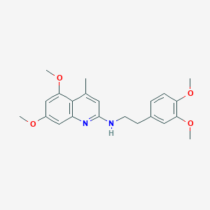 N-[2-(3,4-dimethoxyphenyl)ethyl]-5,7-dimethoxy-4-methyl-2-quinolinamine