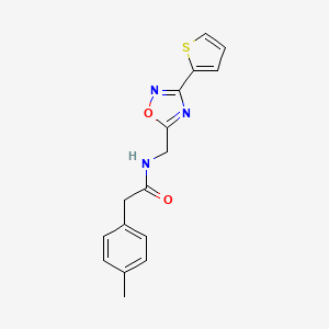 molecular formula C16H15N3O2S B4941598 2-(4-methylphenyl)-N-{[3-(2-thienyl)-1,2,4-oxadiazol-5-yl]methyl}acetamide 