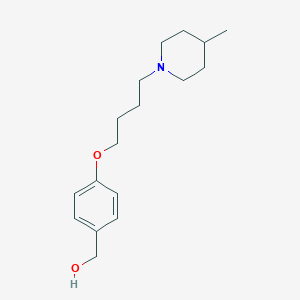 molecular formula C17H27NO2 B4941604 {4-[4-(4-methyl-1-piperidinyl)butoxy]phenyl}methanol 